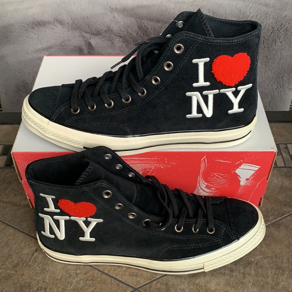 CONVERSE CTAS 70 HI I LOVE NY Black/Egret/Red MENS - Picture 3 of 16